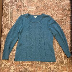 Garnet Hill Cashmere Sweater Pointelle